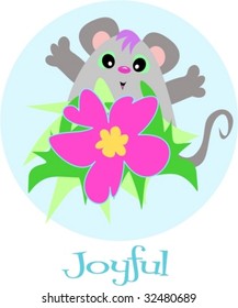 Joyful Mouse Vector