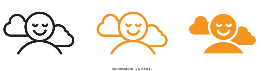 Joyful Pleasure Icon for Emotion and Happiness Graphics Perfect for Representing Joy and Pleasure in Illustrations