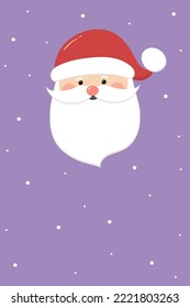 Joyful Santa Claus. Concept of Christmas card template. Vector illustration