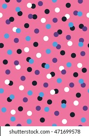 Joyful seamless pattern with colorful confetti. Vector illustration.
