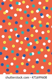 Joyful seamless pattern with colorful confetti. Vector illustration.
