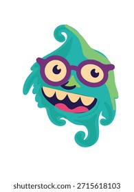 joyful silly monster face digital artwork