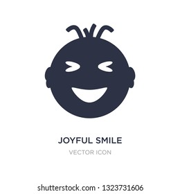 joyful smile icon on white background. Simple element illustration from UI concept. joyful smile sign icon symbol design.