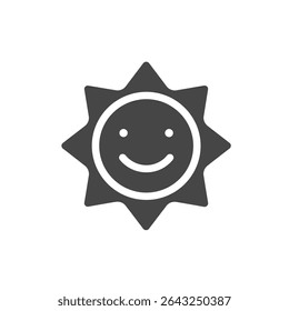 Joyful Smiling Sun Icon Representing Warm Positivity and Engaging Learning Spaces