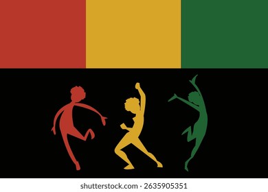 Joyful Spirit - Happy Figure Celebrating Juneteenth Freedom and Liberation Day