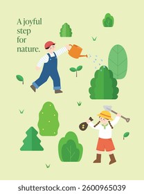 A joyful step for nature.