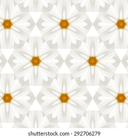 Joyful Sunny spring bright cheerful pattern with flowers