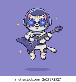 Joyful tabby cat in a futuristic space suit.
