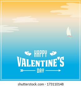 joyful valentines day postcard i affection you type type template vector design cheerful love classic team ritual group union boat party scene edge sailing formal mark tropical sea celebration ocean t
