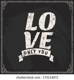 joyful valentine's day typographical vector vacation cardboard chalkboard grease background ideal for various operator design happy romance classic team ritual pair gathering couple banquet background