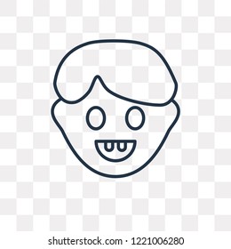 Joyful vector outline icon isolated on transparent background, high quality linear Joyful transparency concept can be used web and mobile