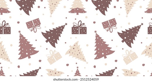 Patrón inconsútil del invierno y de las Navidades alegres