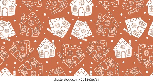 Joyful Winter and Christmas Seamless Pattern