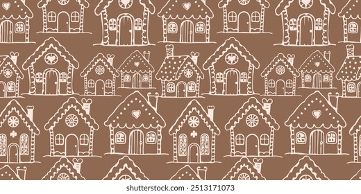 Joyful Winter and Christmas Seamless Pattern