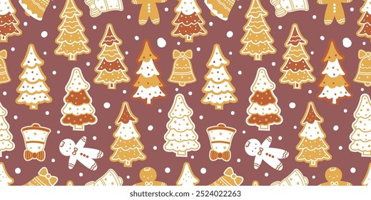 Patrón inconsútil del invierno y de las Navidades alegres
