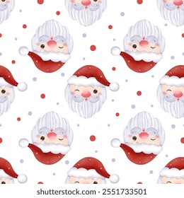 Joyful Winter and Christmas Seamless Pattern