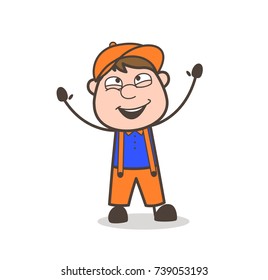 Joyful Young Business Guy Expression Vector