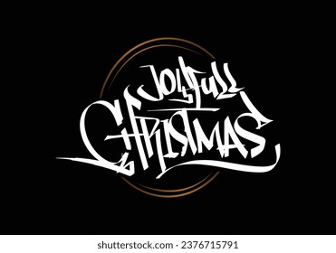 JOYFULL CHRISTMAS word graffiti tag style