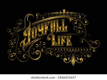 JOYFULL LIFE lettering custom style design