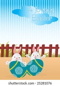 a joyous easter, illustration