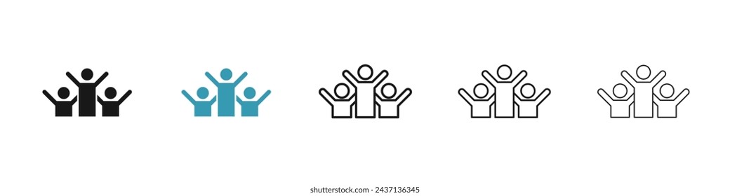 Joyous Event Vector Icon Set. Group Festivity vector symbol for UI design.