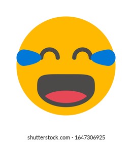 joyous expression icon with flat style. Suitable for website design, logo, app and ui.