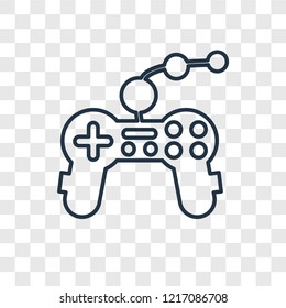 Joypad concept vector linear icon isolated on transparent background, Joypad concept transparency concept in outline style