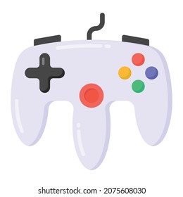 Joypad flat editable icon, gaming device 