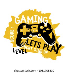 Joypad Gaming Illustration Vector T Shirt Printing, Poster, Banner, Abstract Design