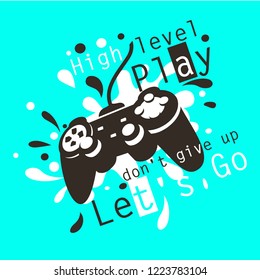 joypad gaming illustration vector t shirt printing, poster, banner, abstract design