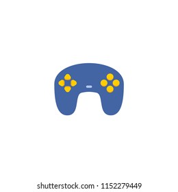 Joypad icon flat element. Vector illustration of joypad icon flat isolated on clean background for your web mobile app logo design.
