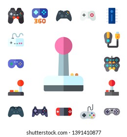 joypad icon set. 17 flat joypad icons.  Collection Of - gamepad, joystick, game controller, games, controller