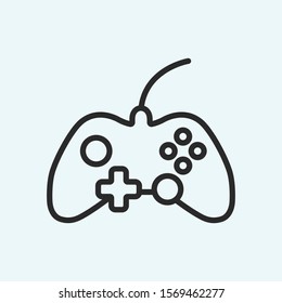 Joypad illustration console controller flat vector icon blue bacakground