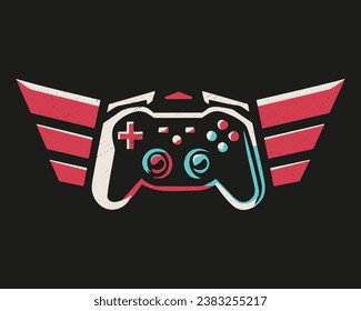 joypad vector flat color icon. Game Joystick vector graphics