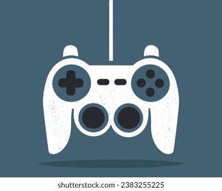 joypad vector flat color icon. Game Joystick vector graphics