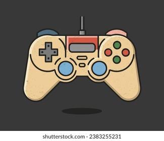 icono de color plano vectorial joypad. Gráficos vectoriales de Joystick