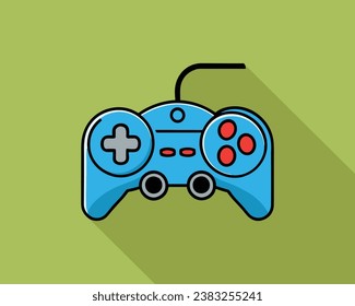 joypad vector flat color icon. Game Joystick vector graphics