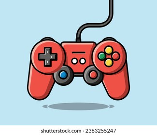icono de color plano vectorial joypad. Gráficos vectoriales de Joystick