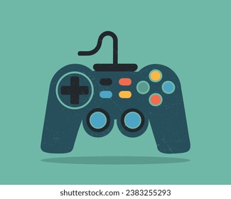 joypad vector flat color icon. Game Joystick vector graphics