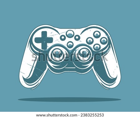 joypad vector flat color icon. Game Joystick vector graphics