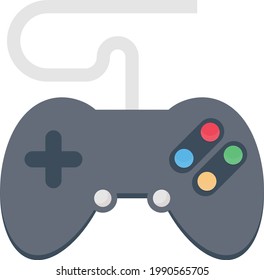 joypad vector flat colour icon