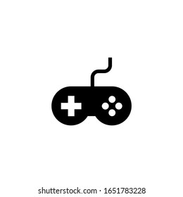 Icono vectorial Joypad en plano sólido negro aislado en fondo blanco