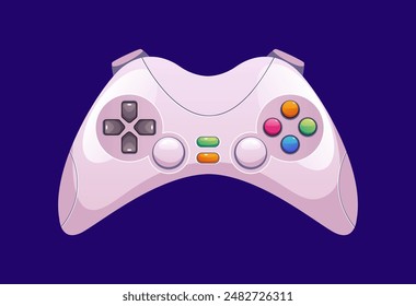 Joypad video arcade gamepad isolated on background concept. Vector flat graphic design illustration
