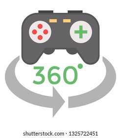 Joystick 360 flat icon design