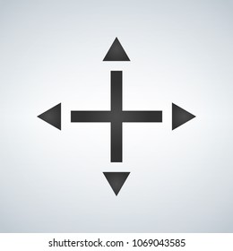 joystick arrows differnet directions, vector illustration isolated on modern background.