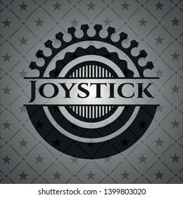 Joystick black badge. Vector Illustration. Detailed.