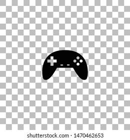Joystick. Black flat icon on a transparent background. Pictogram for your project