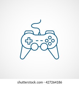 Joystick Blue Icon On White Background