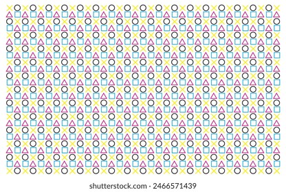 Joystick button background pattern with CMYK colors