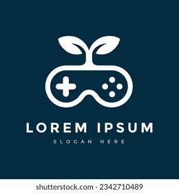 joystick button controller digital mobile game logo abstract design vector graphic illustration